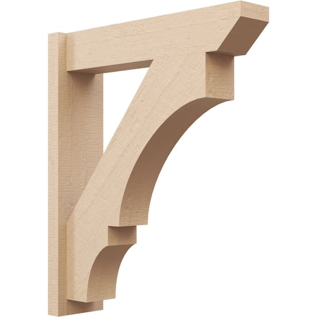 Ekena Millwork 5 1/2-in W x 22-in D x 26-in H Balboa Slat Rough Cedar Woodgrain TimberThane Outlooker, Primed Tan OUTUR055X22X26BOA24RCPR